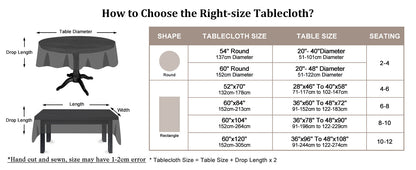 Textured Polyester Tablecloth Rectangle 52x70 Waterproof Spill-Proof Wipeable Table Cloth Wrinkle Free Dining Table Cover for Birthday Farmhouse Spring Tablecloths Up to 36‘'X54''