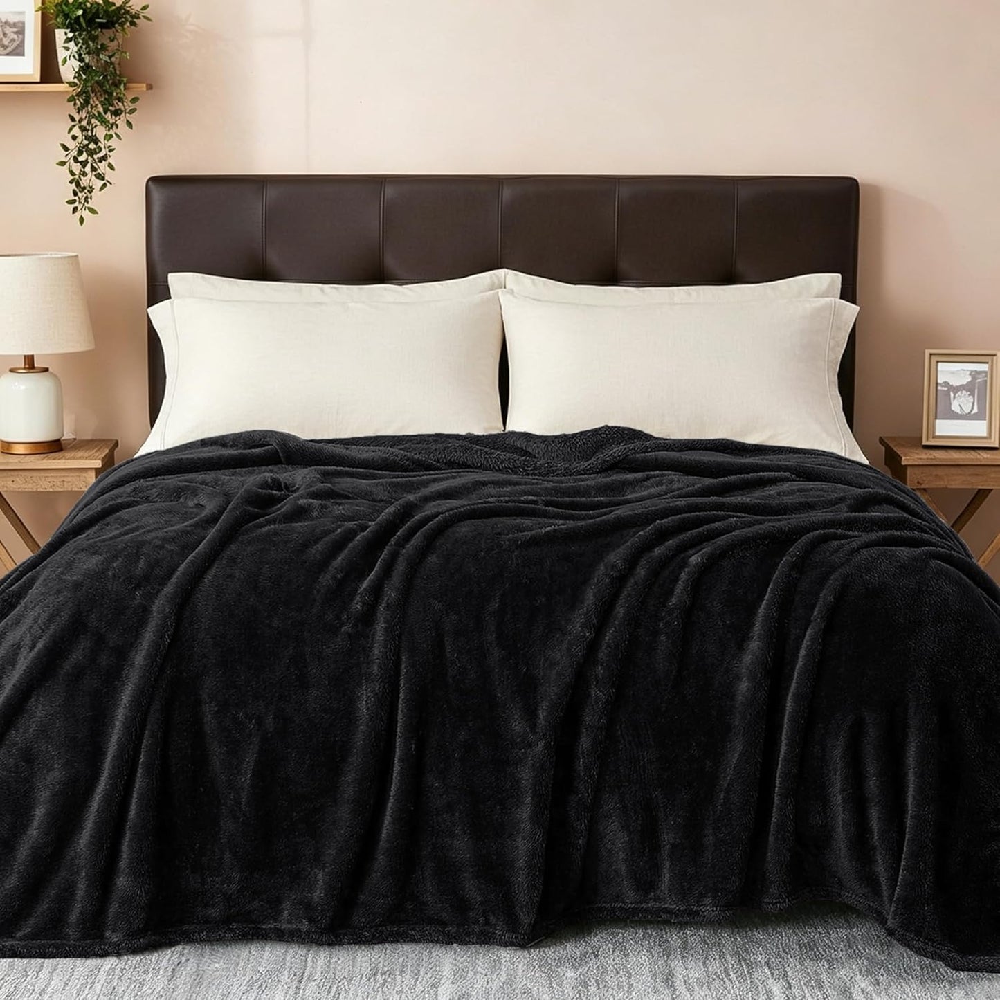 Plush Fuzzy Fleece Throw Blanket Extra Large, Super Soft, Fluffy and Warm Blankets for Couch, Bed, All Season Use (50x70 Inches, Pink)