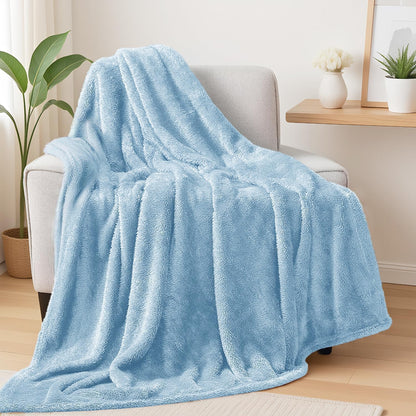 Plush Fuzzy Fleece Throw Blanket Extra Large, Super Soft, Fluffy and Warm Blankets for Couch, Bed, All Season Use (50x70 Inches, Pink)