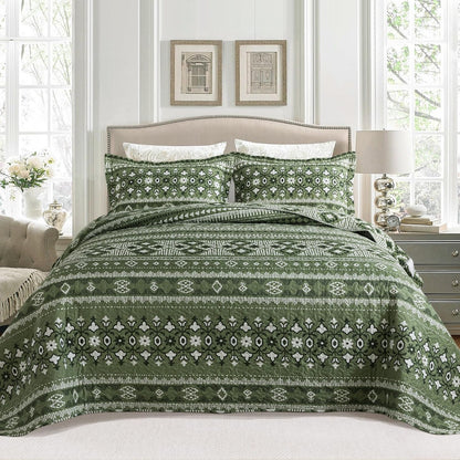 Farmhouse Cotton Quilts Queen Size for Fall - Lightweight Patchwork Autumn Bedspread Set for Bed Coverlet - Highly-Woven Soft Reversible Bed Spread for All Seasons (Floral Orange) 3 Pieces
