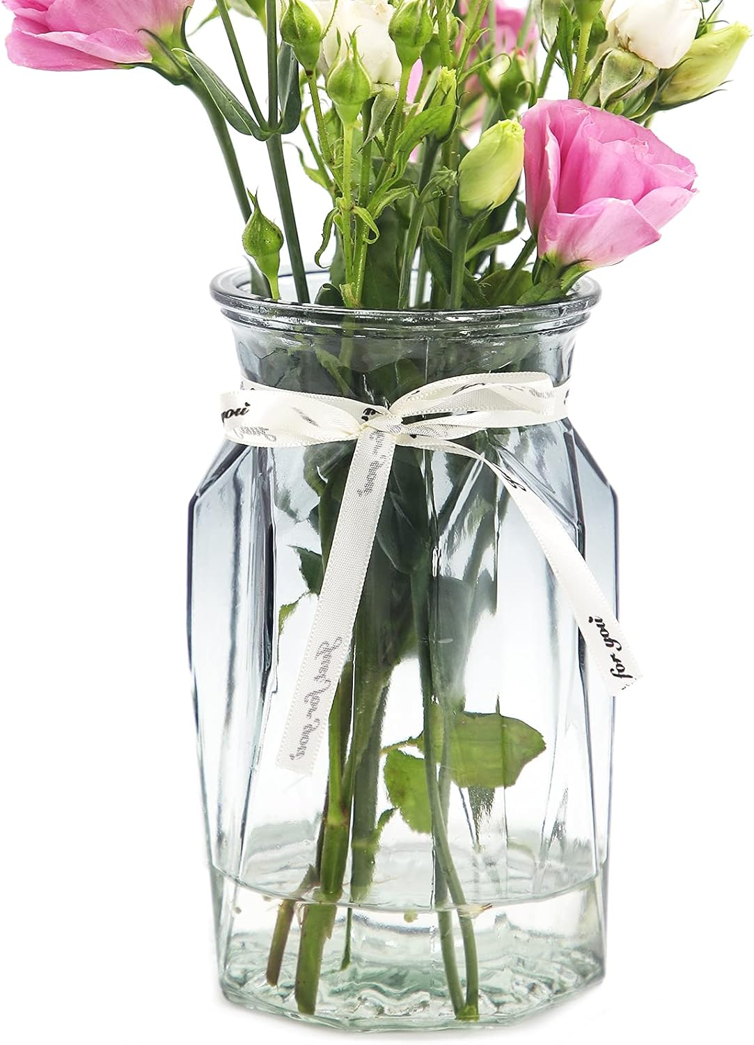 Vase for Flowers Small Glass Vases for Home Decor Table Centerpieces Living Room Bedroom Bookshelf Kitchen Modern Office Wedding Decoration Vintage Flower Vases Red White
