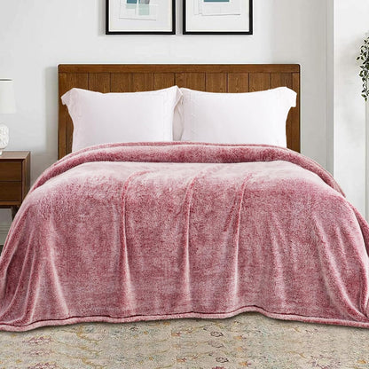 Plush Fuzzy Fleece Throw Blanket Extra Large, Super Soft, Fluffy and Warm Blankets for Couch, Bed, All Season Use (50x70 Inches, Pink)