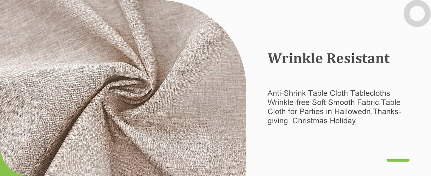 Textured Polyester Tablecloth Rectangle 52x70 Waterproof Spill-Proof Wipeable Table Cloth Wrinkle Free Dining Table Cover for Birthday Farmhouse Spring Tablecloths Up to 36‘'X54''