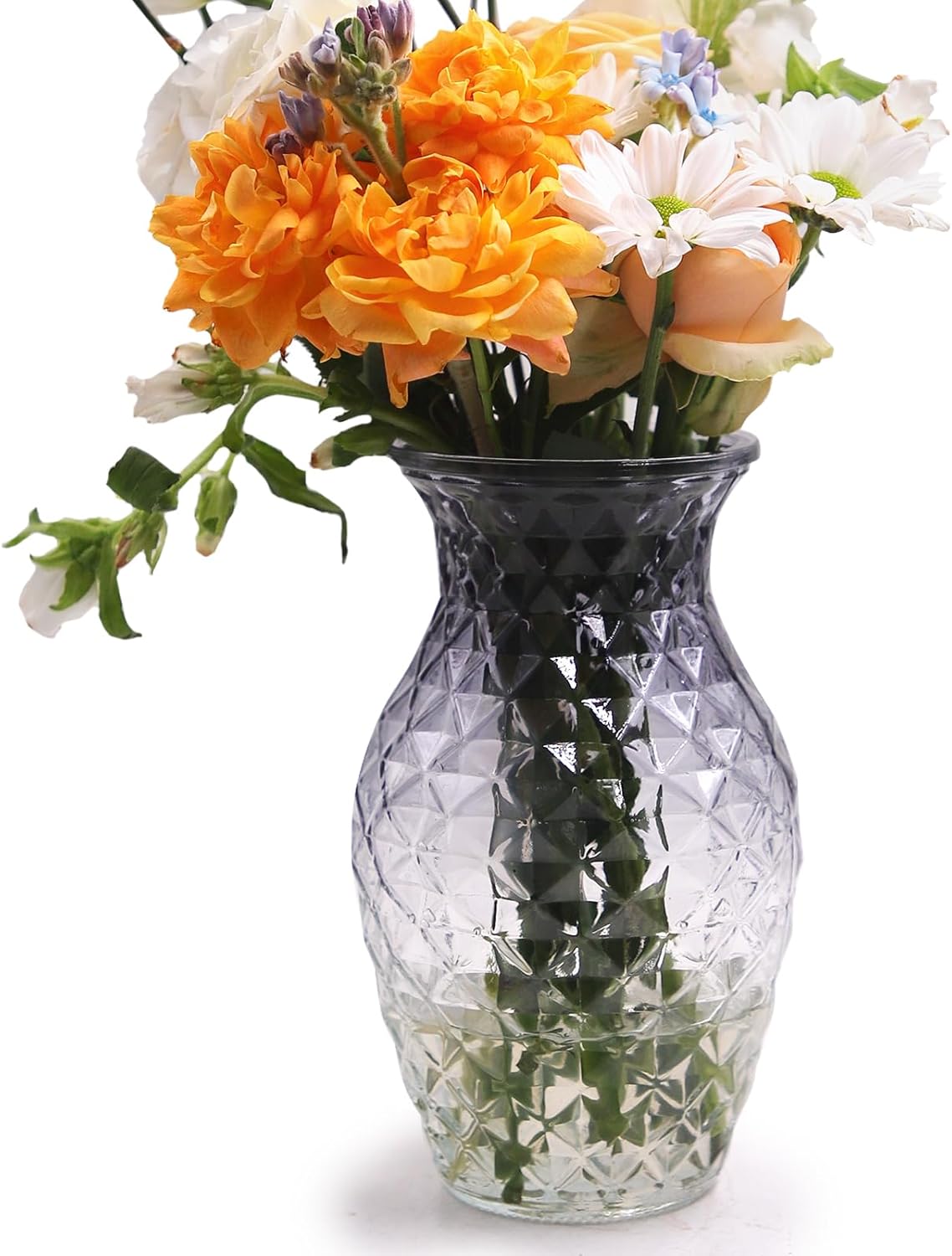 Vase for Flowers Small Glass Vases for Home Decor Table Centerpieces Living Room Bedroom Bookshelf Kitchen Modern Office Wedding Decoration Vintage Flower Vases Red White