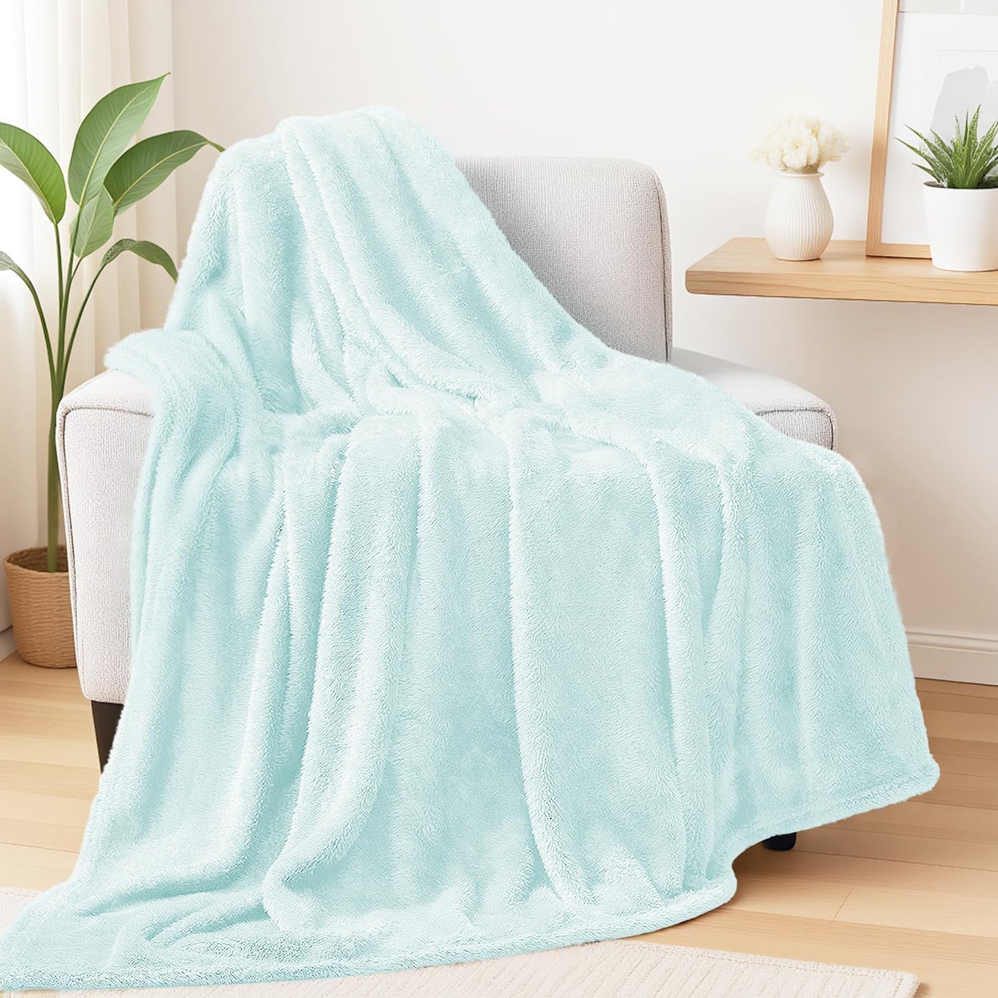 Plush Fuzzy Fleece Throw Blanket Extra Large, Super Soft, Fluffy and Warm Blankets for Couch, Bed, All Season Use (50x70 Inches, Pink)